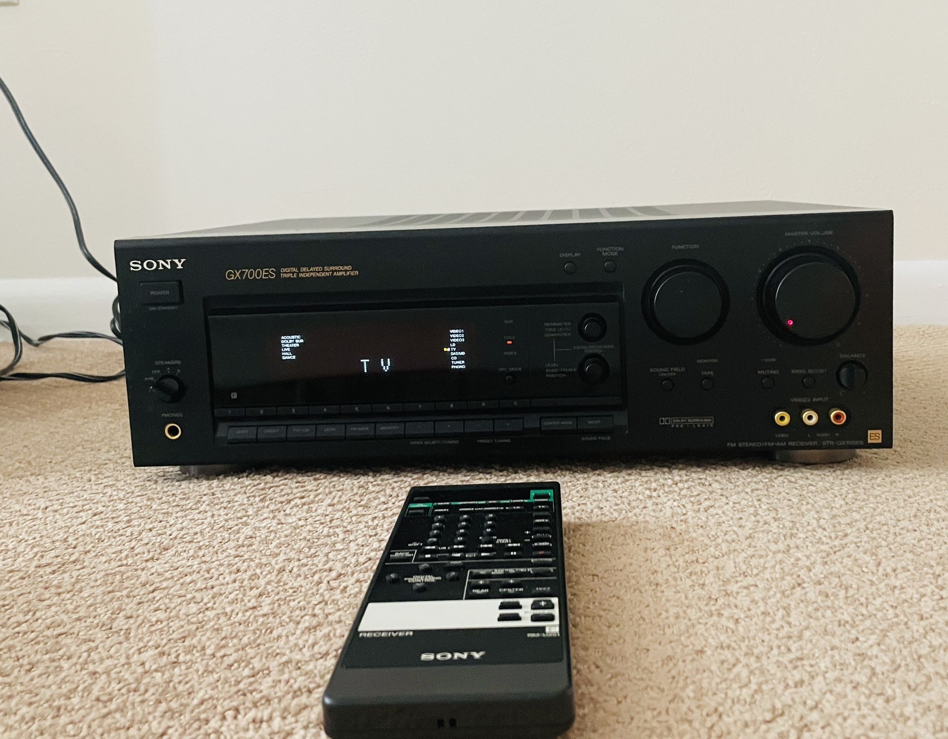 Sony GX700ES Digital Delayed Surround Amplifier Works Good