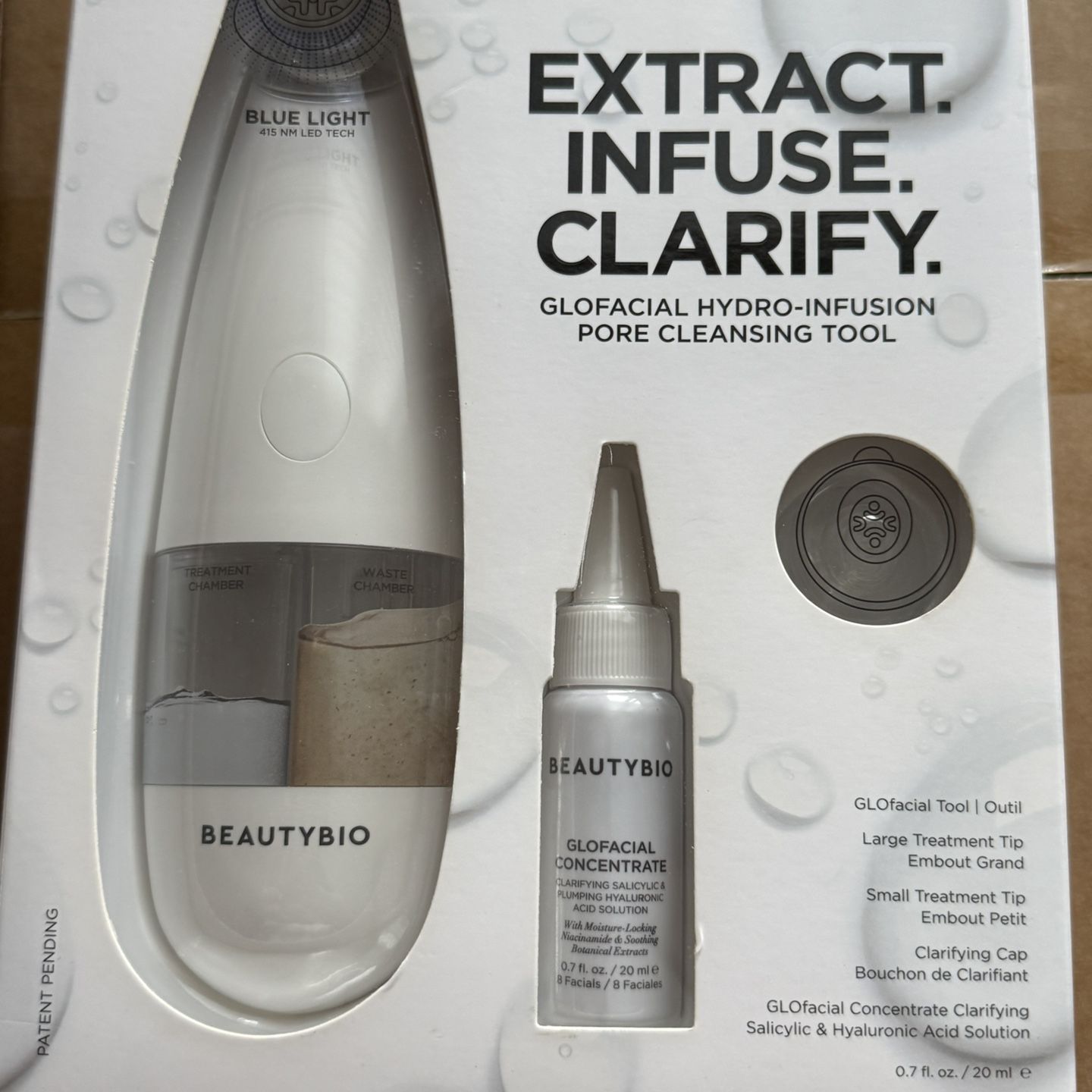 GLOfacial Hydro-Infusion Pore Cleansing + Blue LED Clarifying Tool