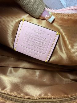 Coach Pink Signature Canvas Shoulder Bag