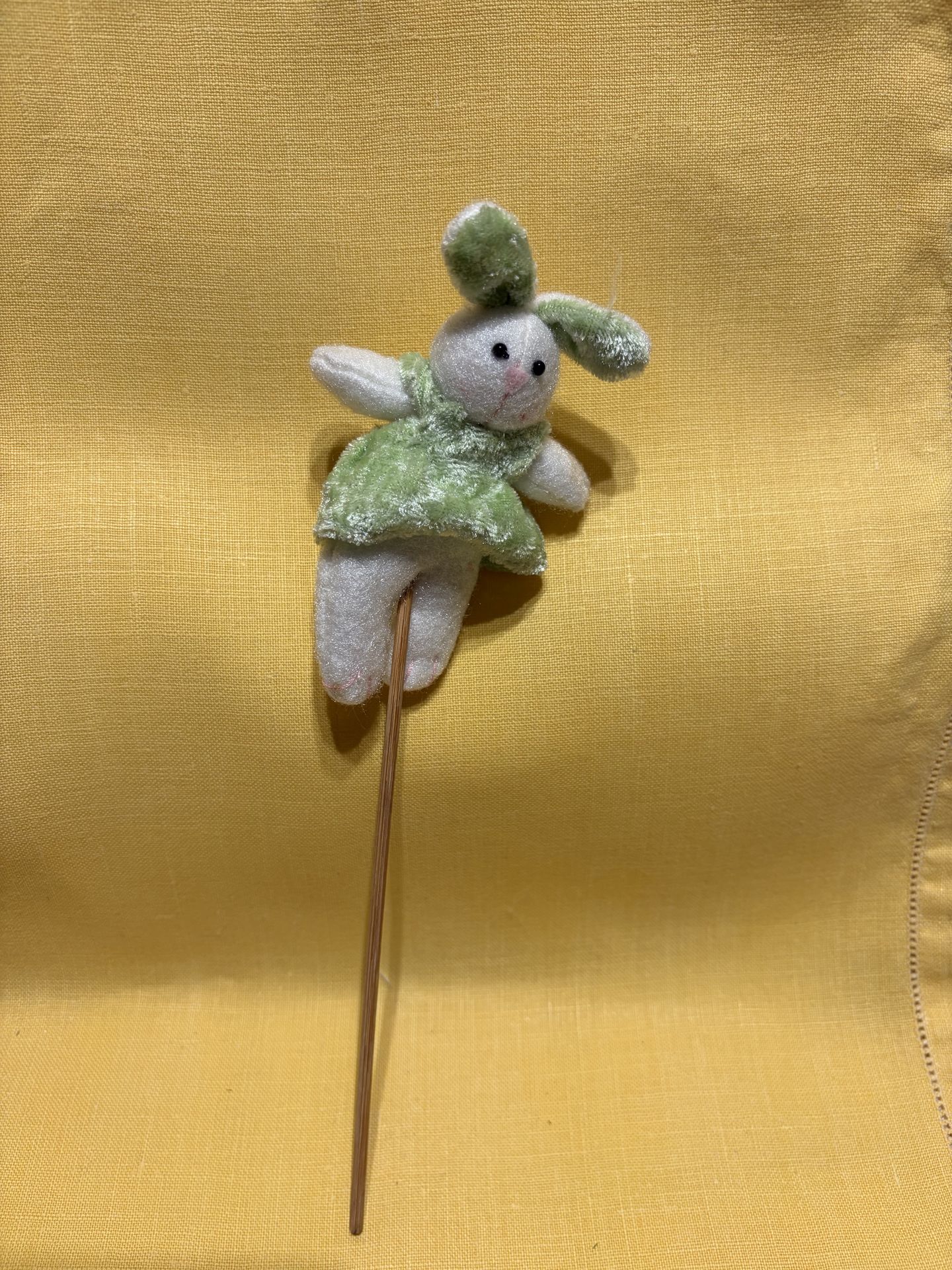 Easter Spring Bunnies Rabbits Bunny Rabbit Wearing Cute Outfit on Stick
