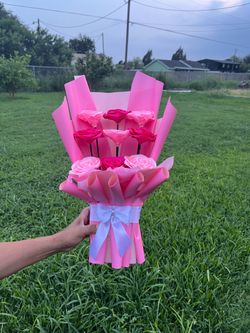 Eternal flowers bouquet color pink