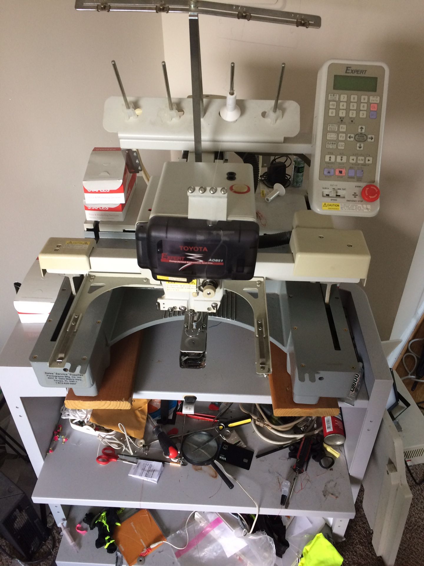 Embroidery machine full set up