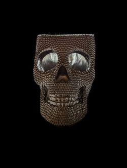 Halloween Decor Bejeweled Skull Candy Dish 