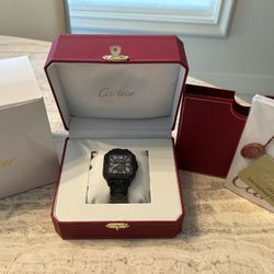 Moissanite Cartier Watch (PASSES DIAMOND TESTER)