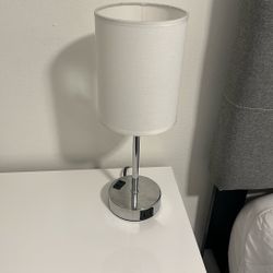 2x Nightstand Lamp With Outlet/USB and Dim