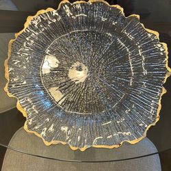 70-13” Gold Rim Acrylic Reef Charger Plates