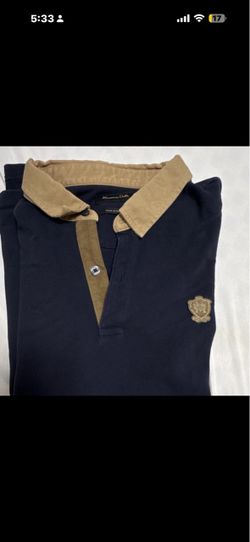 Massimo Dutti Navy Polo Shirt Size large