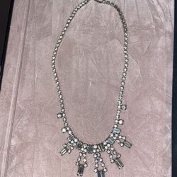 Long Rhinestone Necklace