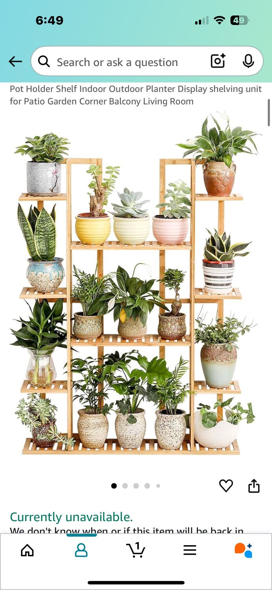 Bamboo Plant Stand