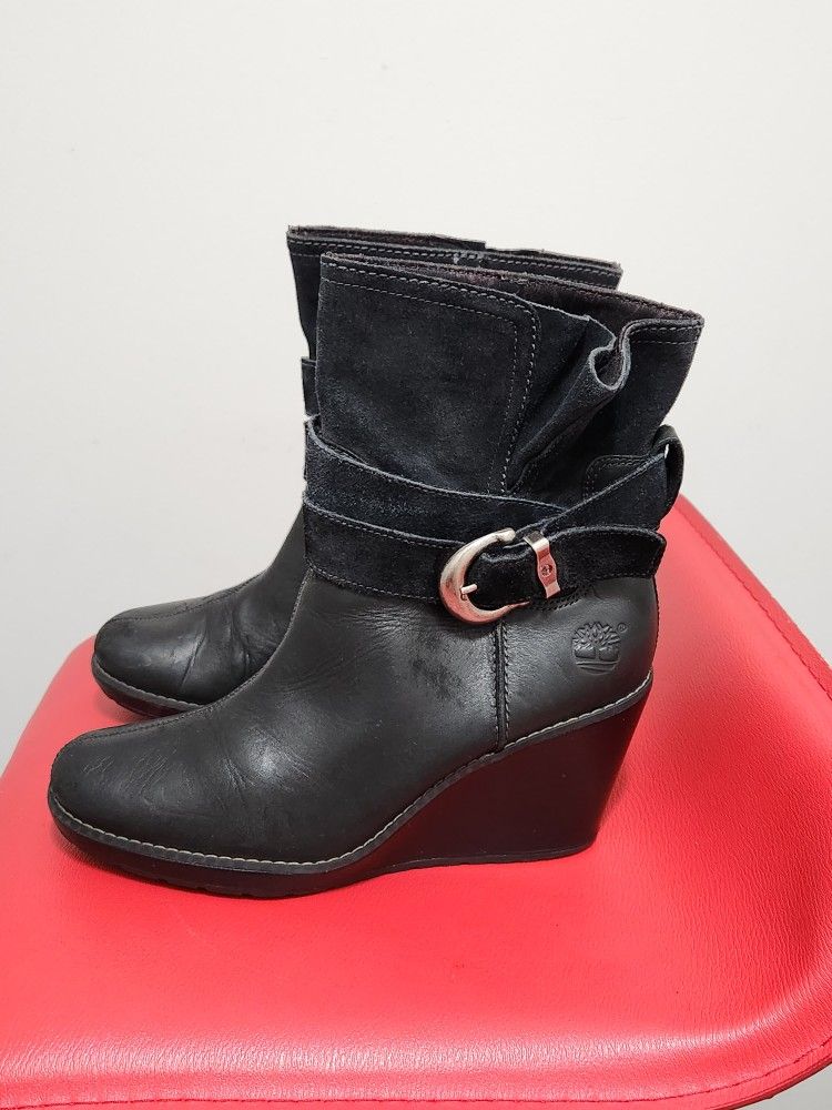 Timberland Earth Keepers Women's Black Ankle Booties Size 8.5