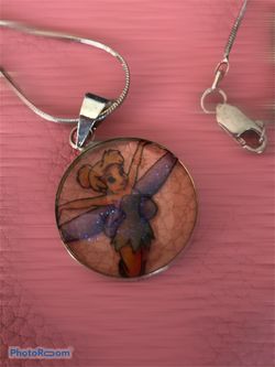 Sterling silver Tinker bell pendant and chain