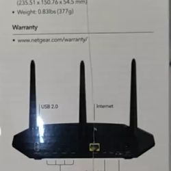 Netgear AC1750 Smart WiFi Router - 802.11 AC Dual Band Gigabit - Black...