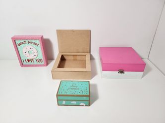 Donut Forget I LOVE YOU, Pink White Wooden Box, Tiny Shiny THINGS & Storage Box Craft Project