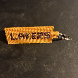 Handmade Keychain Of The Los Angeles Lakers. 