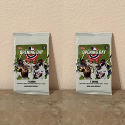 2021 Topps MLB Baseball Opening Day Pack (7 Cards) Factory Sealed Set of 2 Packs