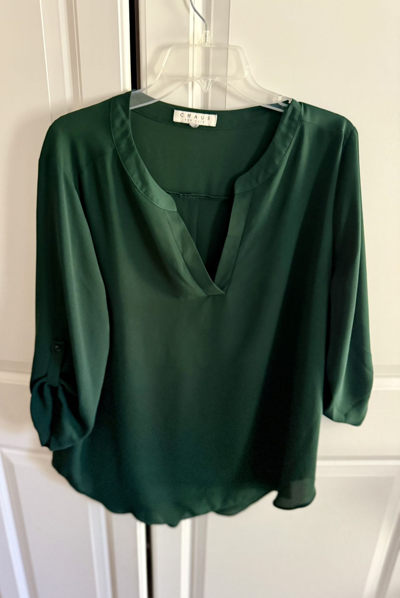 Green blouse with a touch of elegance #greenblouse Size xl