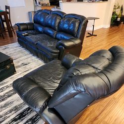 Leather Couch And Recliner
