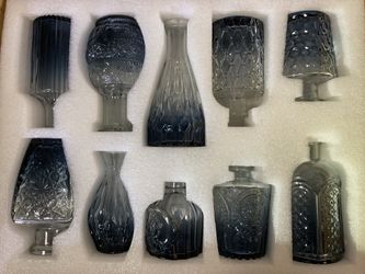 HIGH-QUALITY VINTAGE STYLE THICK VASES - BLUE CLEAR TRANSITION