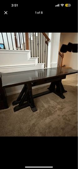 Hooker furniture desk, file cabinet and chair