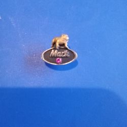 Mack 10 Year Safety Pin; Bulldog w/ Ruby (never worn)