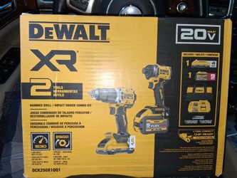 DeWALT XR HAMMER DRILL/ IMPACT DRIVER COMBO KIT