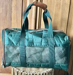 Sherpa's Pet Cat / Dog Trading Company Deluxe Pet Carrier Bag Travel Green Never Used 