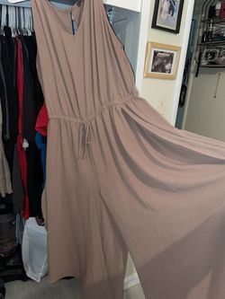 Cream/tan Mid Leg Romper 