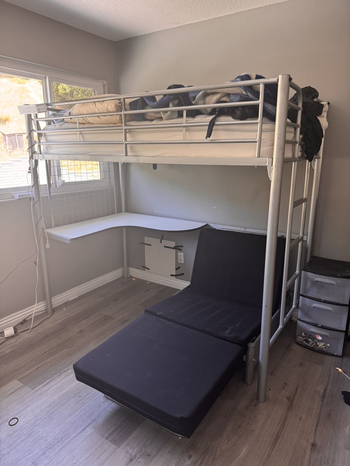Twin Bunk Bed With Desk
