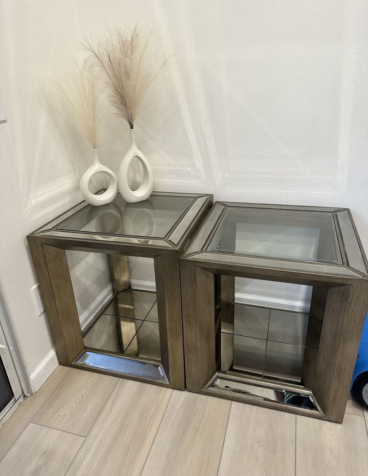 Gold/Brass Mirrored End Tables