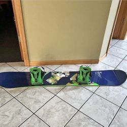 Mens Rossignol Scope Snowboard 161cm Union Flite Pro Bindings Large