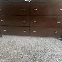 Dark Brown Wooden Bedset