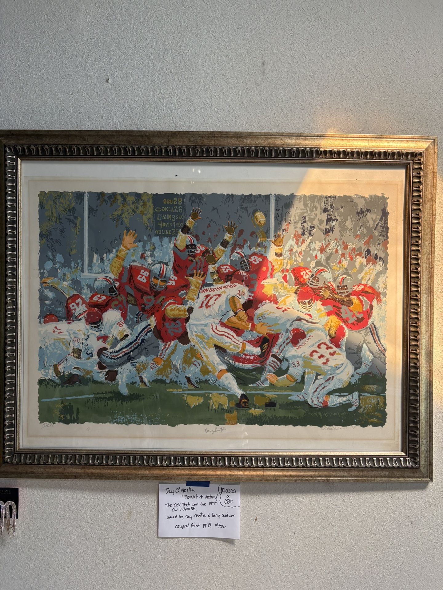 Jay O’Meilia “Moment Of Victory” Original Print 1978