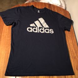 Mens Adidas Size XL Navy And Grey  Shirt 