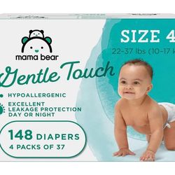 Mama Bear Gentle Touch Size 4 Diapers Case 