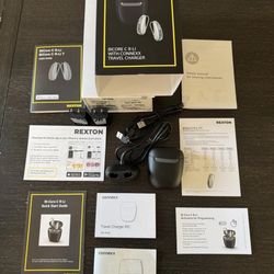 Rexton BiCore C R-Li Hearing AIDS W/ Convex Travel Charger, Beautiful Condition!