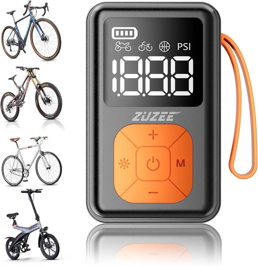 new Mini Bike Pump, 150 PSI Portable Bicycle Pump with Gauge, 3X Faster & Auto Stop & Brushless Motor, Electric Bike Tire Pump with Presta and Schrade