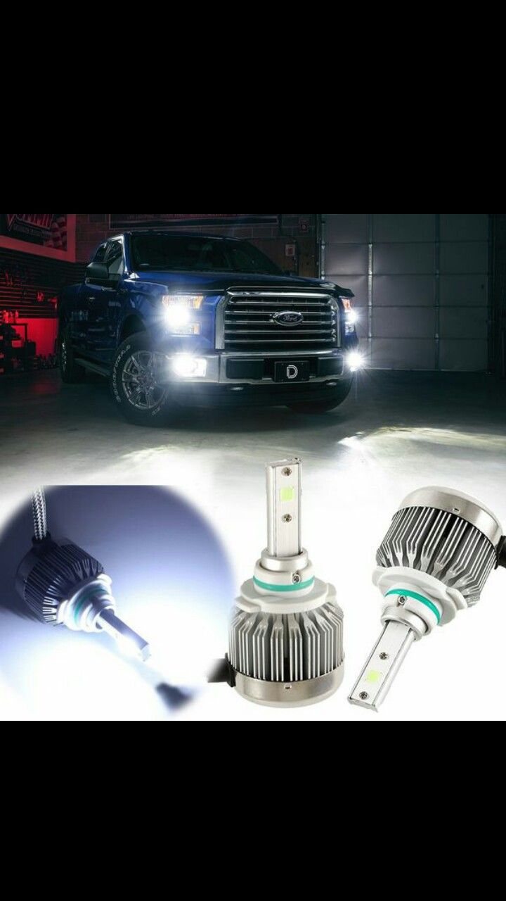 Led headlight bulb kit and hid headlight conversion kit lights- h13 9007 h4 9006 h7 9008 h1 9012 any bulb size. Ford f150 f250 fusion explorer 2 dodge