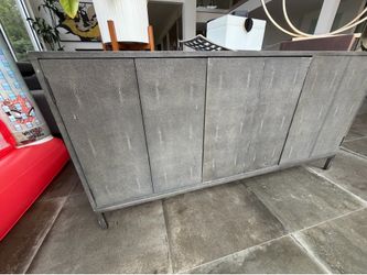 Lillian August Ford Shagreen Console / Credenza Charcoal 64"W  FREE DELIVERY within 25 miles 5/30 only