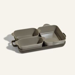 Our Place Bakeware Set | 5-Piece Ceramic Bakeware Collection with Stovetop-to-Oven Griddle Pan | PFAS-Free Non-Toxic Nonstick Pans, Oven Mat & Baking 