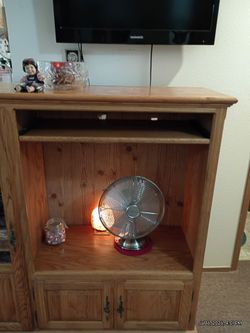 Beautiful Blonde oak entertainment center