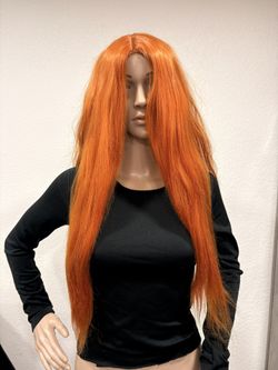 Ginger, long heat resistant wig