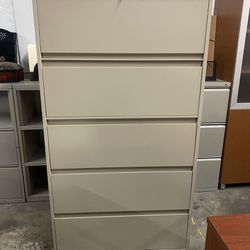 Steelcase 5 Drawer Lateral File Cabinet 