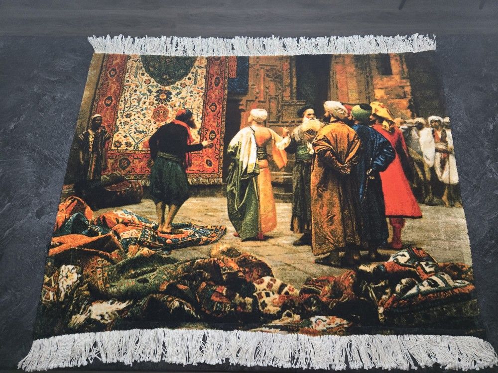 Hand Knotted Fine Wool And Silk Vintage Persian Rug Tapestry The Carpet Merchant