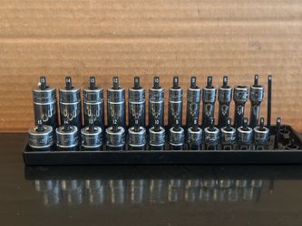 Snap-on Tools 24 pc 1/4" Drive 6-Point Metric Flank Drive® Shallow/ Deep Socket Set (5-15 mm)