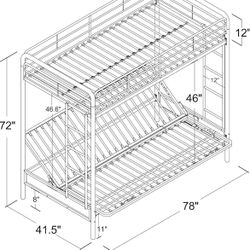 Bunk Bed With Full Size Futon