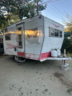Vintage travel trailer