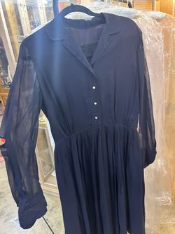 1940S Dark Blue Dress