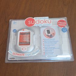 Techno Source Illuminated Sudoku Mega Screen Handheld Puzzle Game Sealed 
NEW, sealed.
Outer package has a very minor damage on the right top corner, 