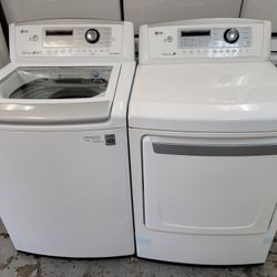 LG Top Load Washer With Gas Dryer Set 