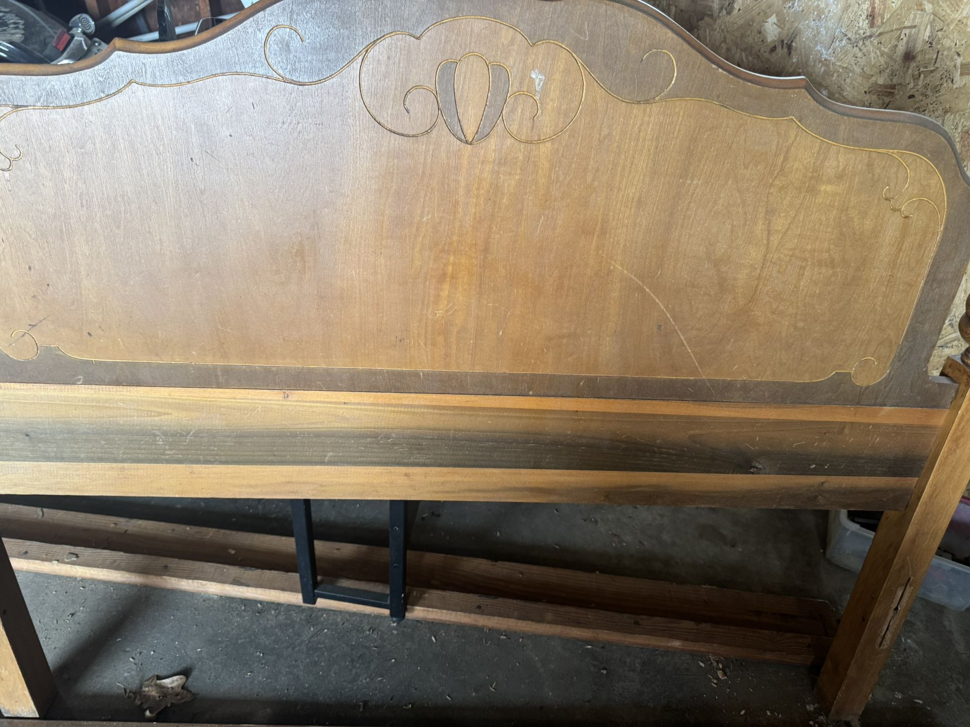 Antique Bed Frame And Vanity